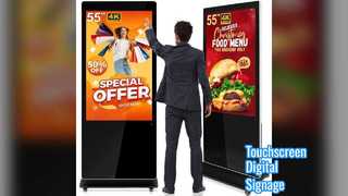 Ψηφιακή σήμανση με οθόνη αφής 75 ιντσών για λιανική