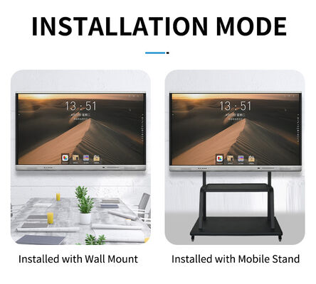 Διαδραστική οθόνη αφής 75 ιντσών με 20/40 σημεία αφής και υπέρυθρη τεχνολογία αφής για διδασκαλία σε σχολεία και συσκέψεις γραφείου