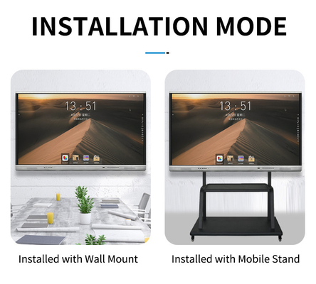CE 4mm Glass LCD Infrared Smart Board Υποστήριξη Windows Linux Πλαισίου από αλουμίνιο