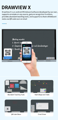 iBoard όργανο ελέγχου διαλογικό Whiteboard οθόνης αφής 65 για χρώμα επιχειρησιακών 16:9 το μαύρο πλαισίων