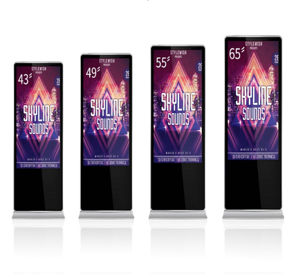 Μέγεθος OEM LCD Multi Touch Interactive Signage Display 3840x2160 Aluminium Android