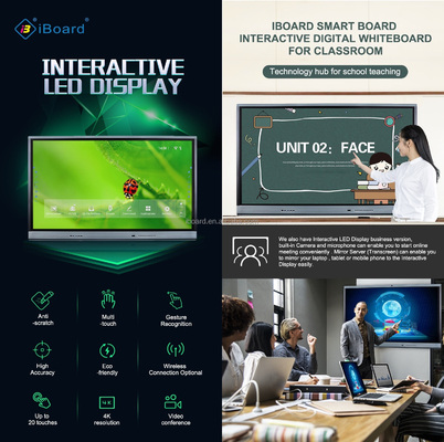 86 ιντσών All In One Computer Διαδραστική οθόνη αφής Smart TV οθόνες οθόνης Εξοπλισμός διδασκαλίας και συνεδριάσεων