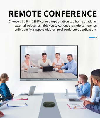 Smart Interactive Flat Panel Digital Board 98 Inch 20 Touch Points For Training 350cd/M2