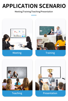 Διαδραστικός πίνακας LED 65 ιντσών, Android Smart Flat Panel 20/40 Touch Points υπέρυθρο μαύρο χρώμα