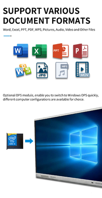 Εργοστασιακή Χονδρική Οθόνη Αφής Διαδραστικού Επίπεδου Πάνελ με Υπέρυθρη Αφή και Τηλεχειριστήριο Αναβάθμισης μέσω Δικτύου Internet Διαδραστικός Πίνακας Λευκού Χρώματος Οθόνη Αφής Τηλεόρασης