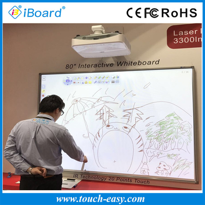 Σθεναρό IBoard Διαδραστικό Whiteboard Εργασιακή υγρασία 0% έως 90% Όμορφο σχεδιασμό εμφάνισης