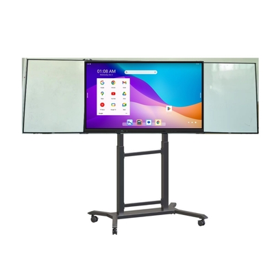 75"android Multi Finger Pen Touch 4K UHD LED Smart Blackboard Google PC Κάμερα Μικροφωνικό σαρωτή ενσωματωμένο με κινητή στήλη