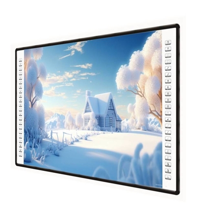 Διαδραστικός πίνακας προβολέα 4K 82 85 102 ιντσών πλευρική γραμμή 10 σημεία αφής USB PC πένα δάχτυλο γραφικό λευκό πίνακα για σχολεία