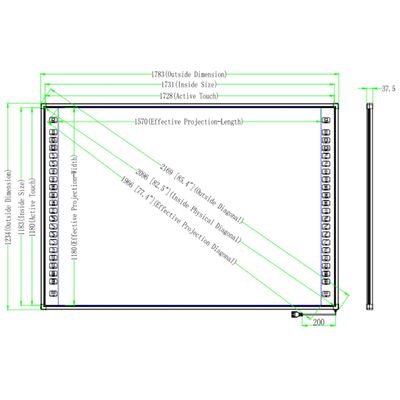 85 ιντσών Διαδραστικός πίνακας 10 σημεία σημεία επαφής για τη συνάντηση Εκπαίδευση Σχολική διδασκαλία