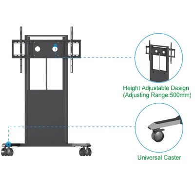 Διαδραστικό Whiteboard Stand TV στέκεται Ηλεκτρονικό πάτωμα στέκεται κατάλληλο για το μέγεθος 65/75/86 ίντσες