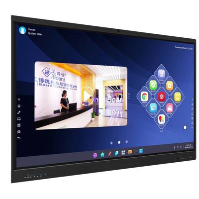 65 75 86 ιντσών 4K Ultra HD Windows OS έξυπνη επιφάνεια τοίχου LCD οθόνη με κινητή στήλη