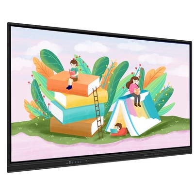 Διαδραστικό επίπεδο πάνελ με Android WIN 10 Σύστημα 20 σημεία αφής Ασύρματο μοιραστείτε αναγνώριση χεριού Για εκπαιδευτικό μάθημα