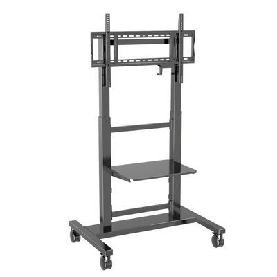 Ρυθμιζόμενου Ύψους Διαδραστική Βάση Πίνακα με Χωρητικότητα Φόρτωσης 100kg και Τροχούς Φρένων 360° για Τηλεοράσεις 55-86 ιντσών