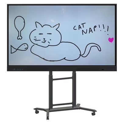 iBoard TV Mobile Cart TV Mount Height Ρυθμίσιμο 42''- 86" διαδραστικό επίπεδο πάνελ Στάδιο τροχόσπιτου Στάδιο δαπέδου