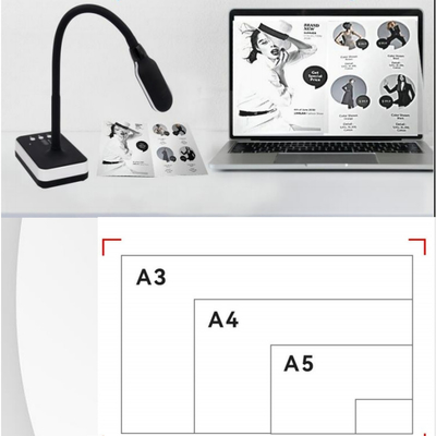 Εικόνα USB 2.0 Εγγραφή φωτογραφικής μηχανής εγγράφων μεγέθους A3 A4 A5
