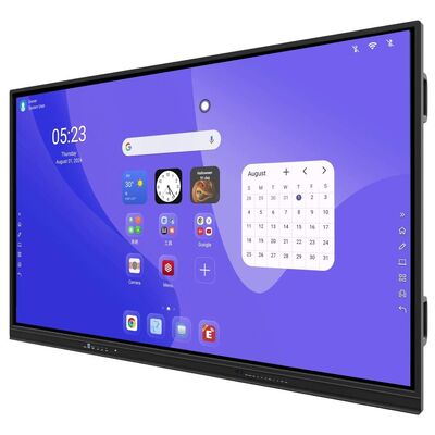 Διαδραστική επίπεδη οθόνη Smart Whiteboard 4K ανάλυσης 65/75/86 ιντσών με Multi-Touch και Android/Windows/Linux/Mac OS