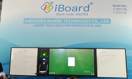 iboard εργοστάσιο απευθείας 75 ιντσών κλειδωτό αναγραφόμενο διασυνδεδεμένο Blackboard Smart Whiteboard Διαδραστική επίπεδη οθόνη οθόνη όλα σε ένα με υποστήριξη στέκεται Σημαιοδότης πένας χαλί γραφή λύση εκπαίδευσης