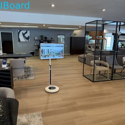 32 ιντσών φορητό κιόσκι οθόνης αφής με χωρητική διαδραστική οθόνη 10 σημείων