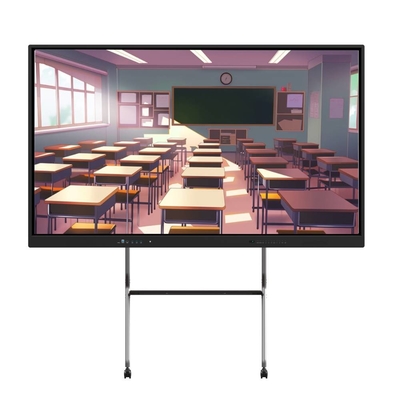 4K 65 75 86 98 110 ιντσών Αντί λάμψης ελαττωματικό πάνελ Διαδραστικό Smart Whiteboard IR Monitor Super Slim Frame οθόνης υπολογιστή για εκδήλωση εκπαίδευσης σχολικής συνάντησης