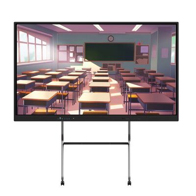 4K 65 75 86 98 110 ιντσών Αντί λάμψης ελαττωματικό πάνελ Διαδραστικό Smart Whiteboard IR Monitor Super Slim Frame οθόνης υπολογιστή για εκδήλωση εκπαίδευσης σχολικής συνάντησης