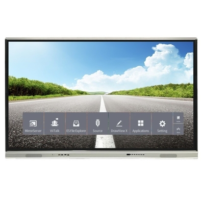 4K Ανάλυση Διαδραστική επίπεδη επιφάνεια 350 φωτεινότητα υψηλή φωτεινότητα και 15W * 2 ηχεία Android 13 Διαδραστικό Whiteboard για την εκπαίδευση και τη σύσκεψη στο σχολείο