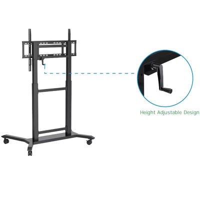 IBoard Διορθώσιμο ύψος 42"-86" Trolley Multi Mobile TV Cart για διαδραστικό επίπεδο πάνελ Smart Whiteboard VESA 100*100-800*600mm