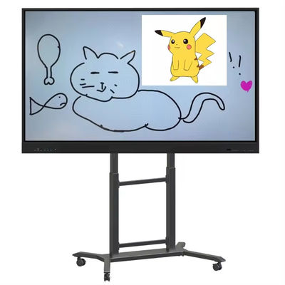 IBoard Διορθώσιμο ύψος 42"-86" Trolley Multi Mobile TV Cart για διαδραστικό επίπεδο πάνελ Smart Whiteboard VESA 100*100-800*600mm