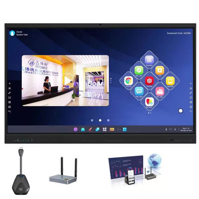 65 ιντσών 4K Διαδραστικό WhiteBoard Smart Board υπέρυθρη οθόνη αφής Διαδραστικό επίπεδο πάνελ για εκπαιδευτική διάσκεψη