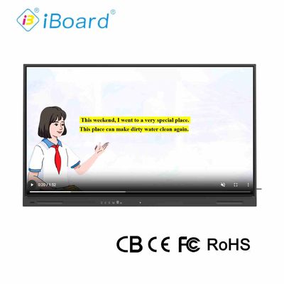 4K UHD Διαδραστική επίπεδη οθόνη 55 ιντσών Smart TV με ενημερωμένο σύστημα Android Ενεργειακή νοημοσύνη Ενεργειακό εξοπλισμό για συνεδριάσεις στην τάξη