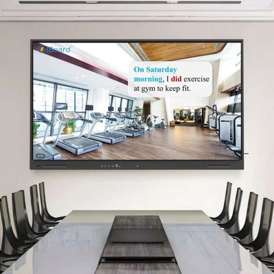 65 ιντσών 4K UHD Διαδραστική επίπεδη οθόνη έξυπνη τηλεόραση με νέο εξοπλισμό συστήματος Android για συνεδριάσεις αίθουσας διδασκαλίας