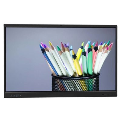 Ηλεκτρονική οθόνη LCD 75 ιντσών IFP Android 14 8+128G Κάμερα μικροφώνου Ηχείο αισθητήρα φωτός Wifi υπέρυθρες 50 σημεία ακουστικής επαφής για το σχολείο Διαδικτυακή διδασκαλία Γραφείο Zoom Ομάδες συνάντηση