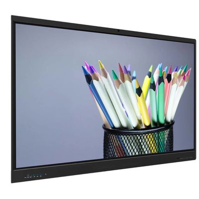 Ηλεκτρονική οθόνη LCD 75 ιντσών IFP Android 14 8+128G Κάμερα μικροφώνου Ηχείο αισθητήρα φωτός Wifi υπέρυθρες 50 σημεία ακουστικής επαφής για το σχολείο Διαδικτυακή διδασκαλία Γραφείο Zoom Ομάδες συνάντηση