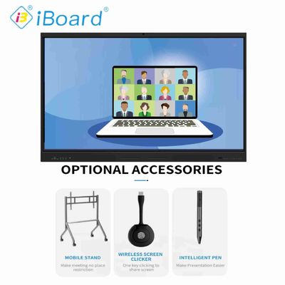 75 Inch LED Digital Whiteboard Smart Board All in One Computer of Mini PC Multiple Writers Same Time for Meeting & Teaching