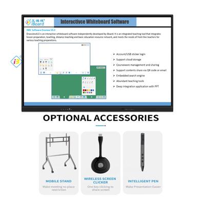 2026 Νέες Αφίξεις Ανάλυση 4K UHD Λειτουργικό Σύστημα Android 13/14 Διαδραστικός Πίνακας 50 Σημείων Αφής Έξυπνη Οθόνη για Διδασκαλία και Συναντήσεις