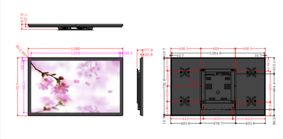 Βελτιώστε την εμπειρία θέασης με ψηφιακό Totem 170 μοιρών, οθόνη τύπου τοίχου 32 43 49 55 ιντσών, Media Advertising Player