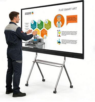 Διαδραστικός Επίπεδος Πίνακας Smart Whiteboard 75 ιντσών 4K με Ανάλυση και 40 σημείων αφής για χρήση στην τάξη