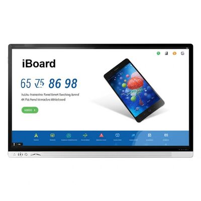 IBoard 55-98 ιντσών Διαδραστικό Whiteboard Smart Teaching Board με 4K HD οθόνη Διπλό σύστημα Windows και Android Αντιφωτιστικό θραυσμένο γυαλί
