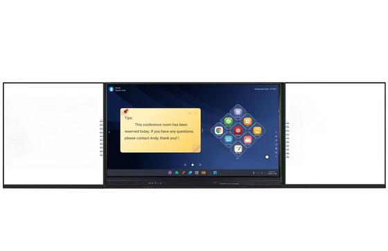 4K Ultra HD Διαδραστικό επίπεδο πάνελ με 20 σημεία αφής και ενσωματωμένους ηχεία για την εκπαίδευση