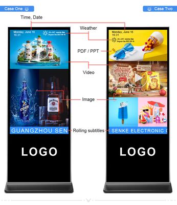 iBoard 43 ιντσών Σημείο πάτωμα κάθετη οθόνη LCD αφής εσωτερική έξυπνη διαφημιστική οθόνη οθόνη ψηφιακή σήμανση διαφημιστικό παίχτη