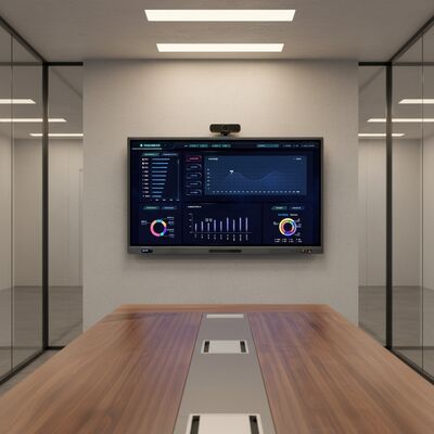 Πολλαπλή οθόνη αφής Αντι-Αναλαμπή κινητή στεφάνη LCD ψηφιακή διαδραστική έξυπνη επιφάνεια 55 65 75 ιντσών διαδραστική επίπεδη επιφάνεια