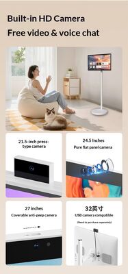 Κιόσκι με οθόνη αφής και ενσωματωμένο σαρωτή κωδικών QR, μοντέρνο στυλ, με αναλογία αντίθεσης 4000:1, σχεδιασμένο για αλληλεπίδραση με τον πελάτη