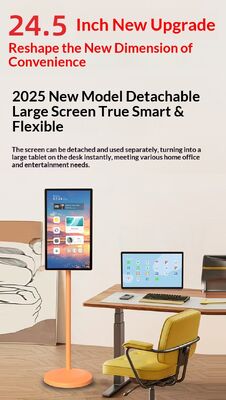 Κιόσκι με οθόνη αφής και ενσωματωμένο σαρωτή κωδικών QR, μοντέρνο στυλ, με αναλογία αντίθεσης 4000:1, σχεδιασμένο για αλληλεπίδραση με τον πελάτη