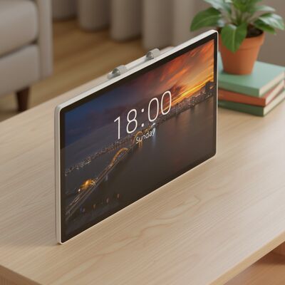 Κιόσκι με οθόνη αφής και ενσωματωμένο σαρωτή κωδικών QR, μοντέρνο στυλ, με αναλογία αντίθεσης 4000:1, σχεδιασμένο για αλληλεπίδραση με τον πελάτη