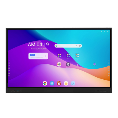 Διαδραστικές επίπεδες οθόνες Android 16 με πιστοποίηση Google EDLA 65/75/86/98 ιντσών από το iBoard