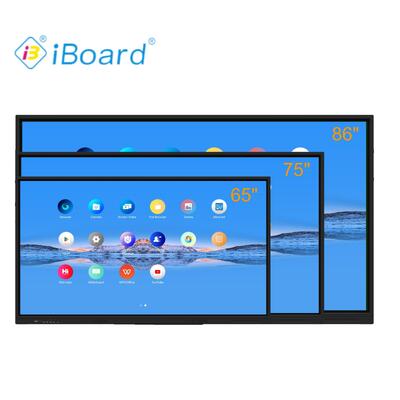 iBoard Διαδραστική Οθόνη 86 ιντσών 4k Ανάλυση Έξυπνη Οθόνη Αφής με Νέο Σύστημα Android Εξοπλισμός για Αίθουσα Διδασκαλίας Γραφείο Συνάντηση