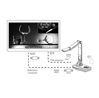 1080P Visualizer κάμερα 8.0MP 11LED εγγράφων με Softbox