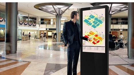 Η νέα επιτροπή τύπων LCD αφής Α σχεδίου πολυ οδήγησε το περίπτερο οθόνης αφής περίπτερων ψηφιακής επίδειξης για τη διαφήμιση