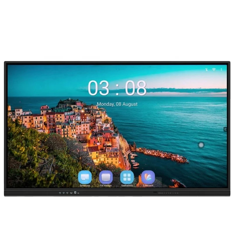 Διαδραστικό 4K Ultra HD Smart Board με Wall Mount Speaker Camera Mic Ενσωματωμένο στο All In One PC Board για την εκπαίδευση