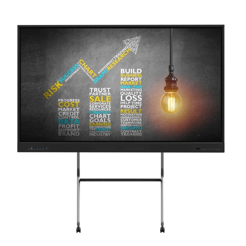 Διαδραστικό 4K Ultra HD LCD Smart Board Windows OS 10/11 Pro Τείχος Εγκατασκευασμένο θερμαινόμενο γυαλί