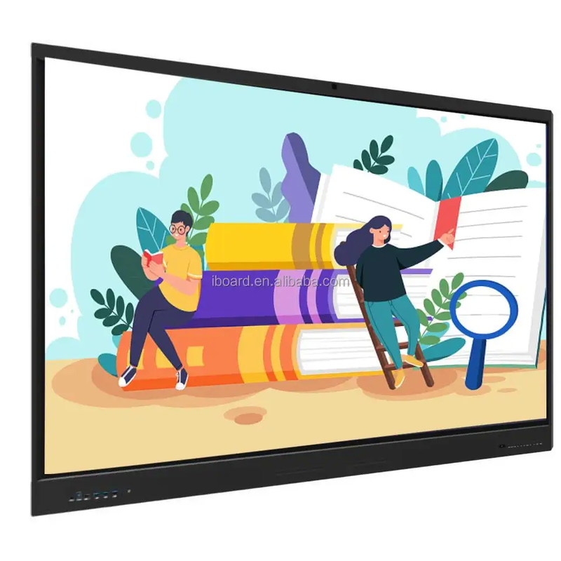 Διαδραστικό επίπεδο πάνελ με Android WIN 10 Σύστημα 20 σημεία αφής Ασύρματο μοιραστείτε αναγνώριση χεριού Για εκπαιδευτικό μάθημα